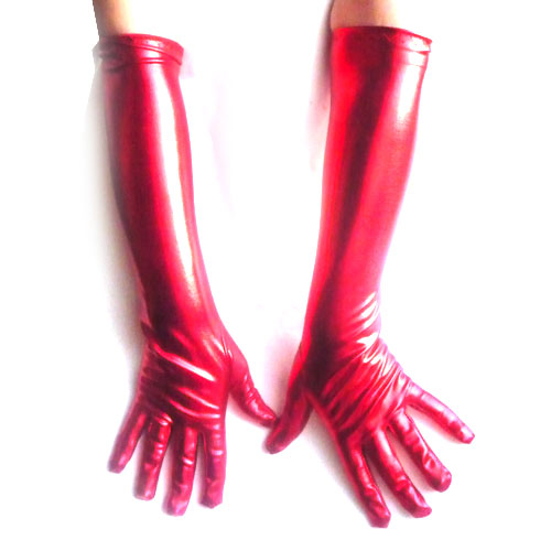 GUANTES WETLOOK 8452 COLOR ROJO TALLA NICA